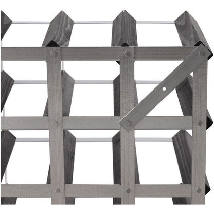 Traditional Wine Rack Vinställ 16 Flaskor Monterad Svart